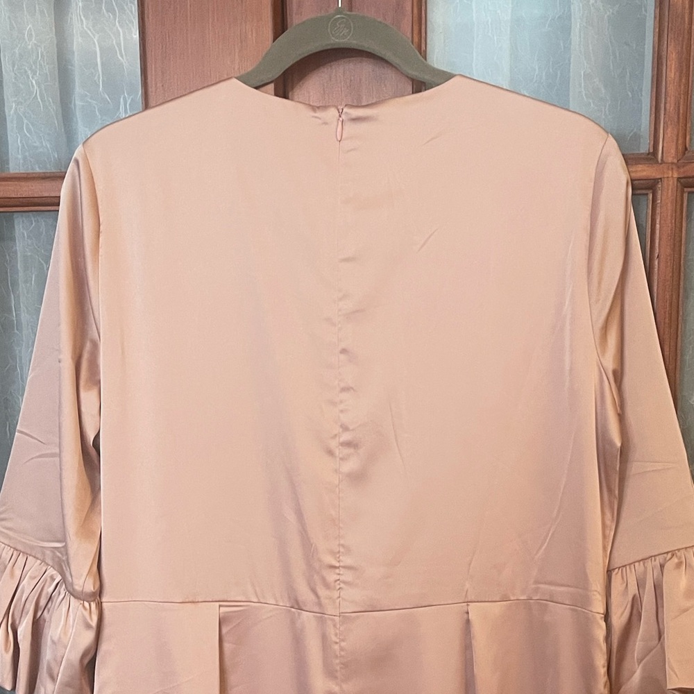 Pink Ruffle Sleeve Dress - Picture 4 of 5